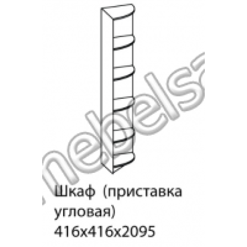 Детская Микки 1 Шкаф приставка угловая